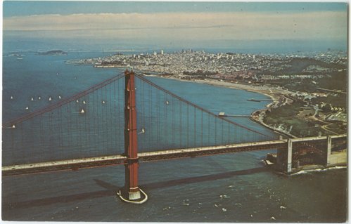Aerial View of Golden Gate Bridge