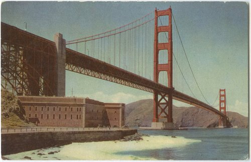Golden Gate Bridge viewed from Fort Point (reprint)