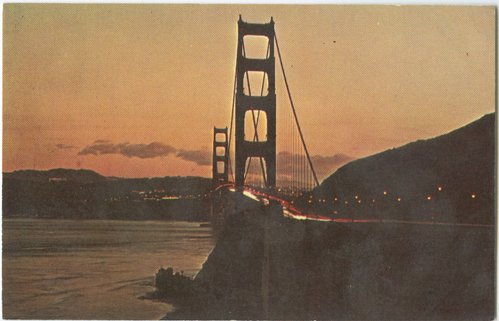 San Francisco, California -- the Golden Gate Bridge at Sundown