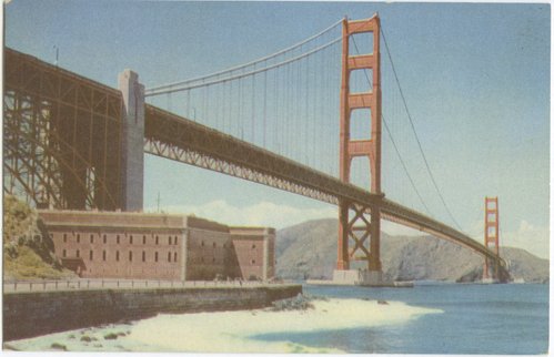 View of Golden Gate Bridge from Fort Point