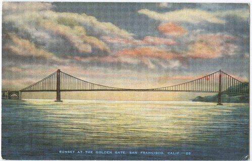 Sunset at the Golden Gate Bridge, San Francisco, Calif