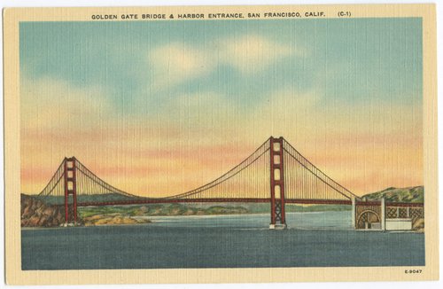 Golden Gate Bridge & Harbor Entrance, San Francisco, Calif.