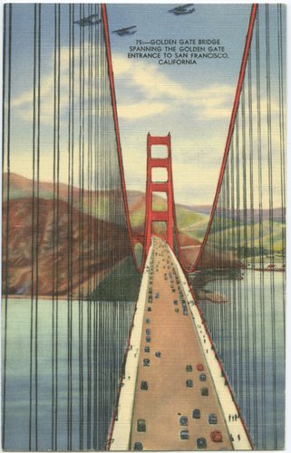 Golden Gate Bridge Spanning the Golden Gate Entrance to San Francisco, California