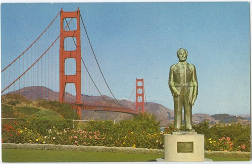 Golden Gate Bridge With Joseph B. Strauss Memorial in Foreground