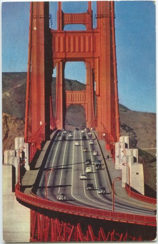 Close-up view of Golden Gate Bridge Towers