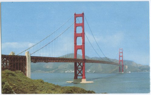 View of Golden Gate Bridge from Nearby Hill