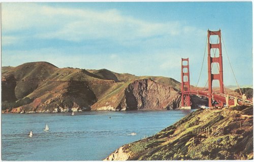 Golden Gate Bridge with Marin County in Background