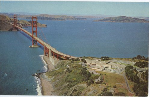 View of Golden Gate Bridge and Toll Plaza