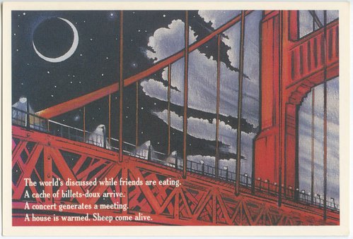 Postcard Advertising the Golden Gate by Vikram Seth