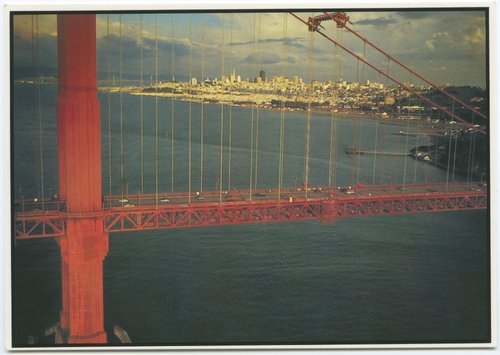 San Francisco Skyline seen Through the Golden Gate Bridge