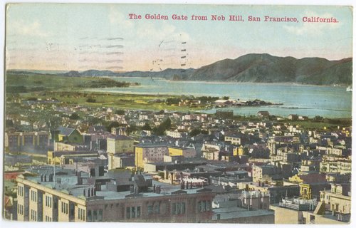 The Golden Gate from Nob Hill, San Francisco, California