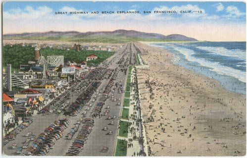 Great Highway and beach esplanade, San Francisco, Calif