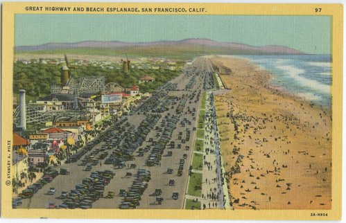 Great Highway and beach esplanade, San Francisco, Calif