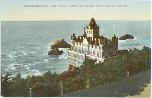 San Francisco, Cal. - The famous Cliff House and Seal Rocks from Sutro Heights