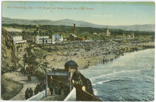 San Francisco, Cal. - Cliff Road and beach from the Cliff House