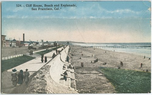Cliff House, Beach and Esplanade, San Francisco, Cal
