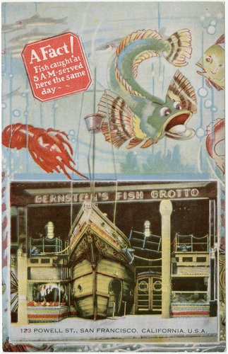 Bernstein's Fish Grotto : a fact! fish caught at 5 A.M. served here the same day